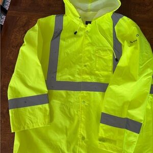 Large VEA Neon Yellow HIGH visibility Jacket with 3M reflective material new